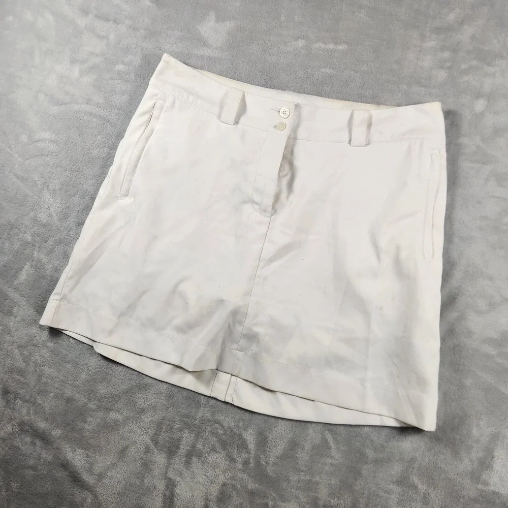 Nike Golf Womens Dri-FIT White Performance Skort 8 Athleisure Tennis Preppy